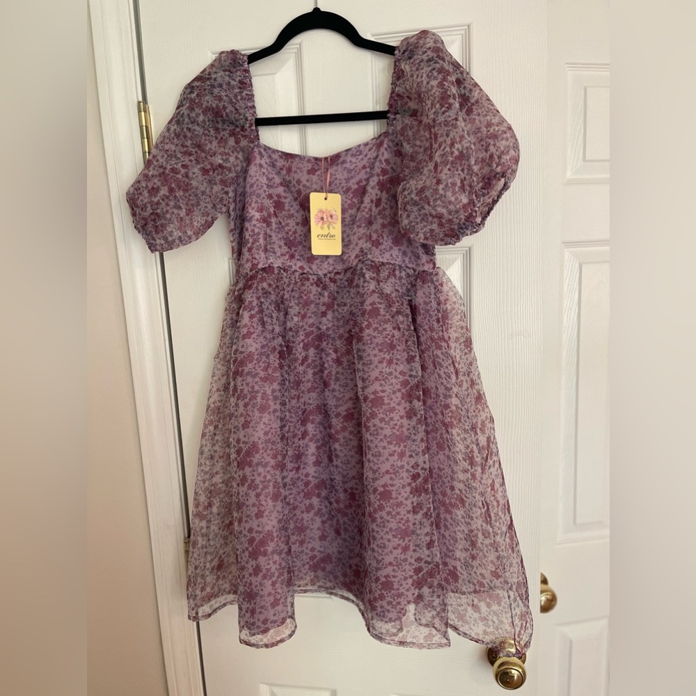 NWT entro purple floral dress